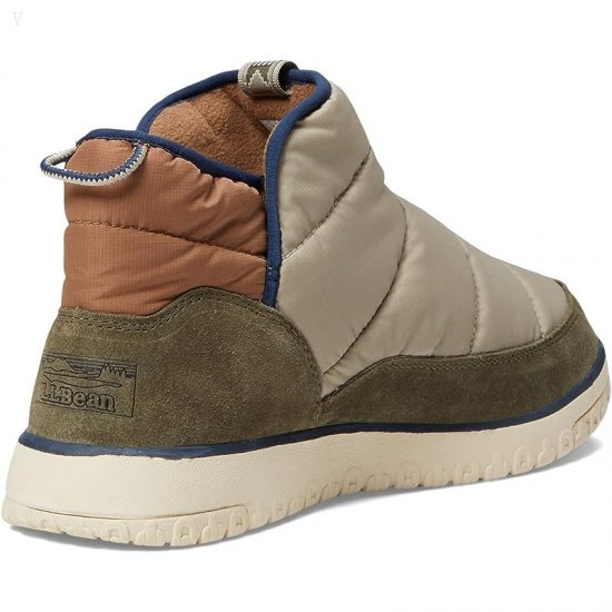 L.L.Bean Mountain Classic Quilted Ankle Boot Kelp Green/Coastal Sand ID-hUST4a2B