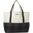 L.L.Bean High Bottom Tote Medium Shale Gray Buffalo Plaid ID-K2bzBw4b