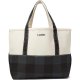 L.L.Bean High Bottom Tote Medium Shale Gray Buffalo Plaid ID-K2bzBw4b