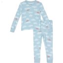 L.L.Bean Organic Cotton Fitted Pajamas (Little Kids) Foggy Blue Clouds ID-682YjPrD