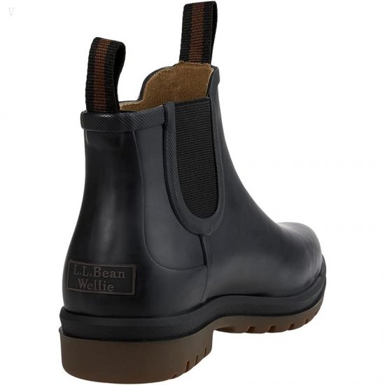 L.L.Bean Rugged Wellie Chelsea Boot Black/Dark Gum ID-8UexBTQL