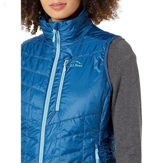 L.L.Bean Primaloft Packaway Vest Dark Marine Blue ID-9svlj29y