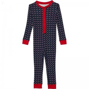 L.L.Bean Organic Cotton Fitted One-Piece (Toddler) Classic Navy Bird's Eye ID-RjcQWLW2