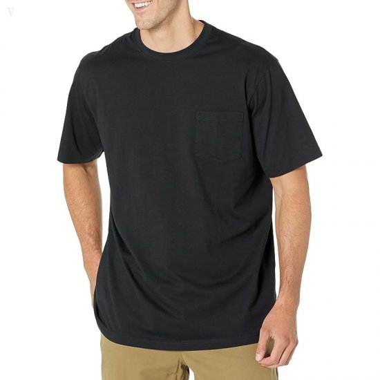 L.L.Bean Carefree Unshrinkable Tee with Pocket Short Sleeve - Tall Black ID-hZ9oUQah