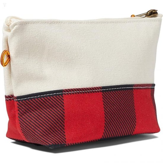 L.L.Bean Maine Canvas Zip Pouches Mountain Red Buffalo ID-IPuI97YS