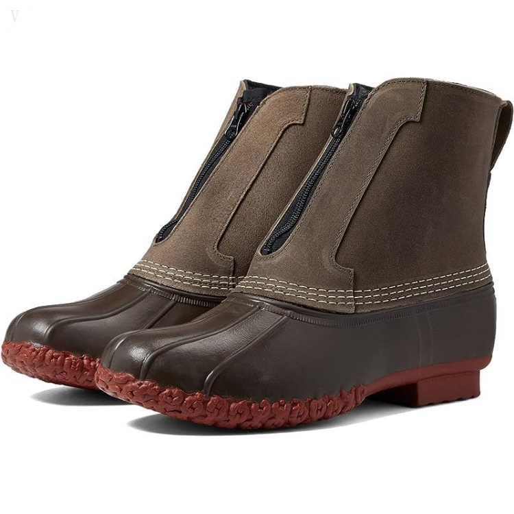 L.L.Bean Bean Boot 8\ Dark Cement/BBB/Brick/Rust Orange Plaid ID-7v5QxcYC - Click Image to Close