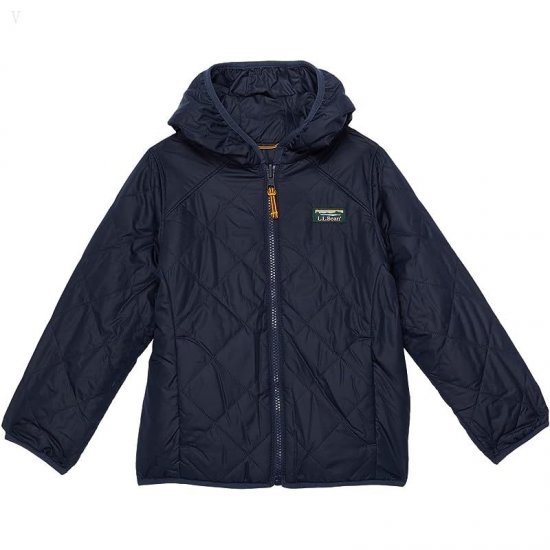 L.L.Bean Mountain Bound Reversible Hooded Jacket (Toddler) Carbon Navy/Soapstone ID-YCewx7Mj