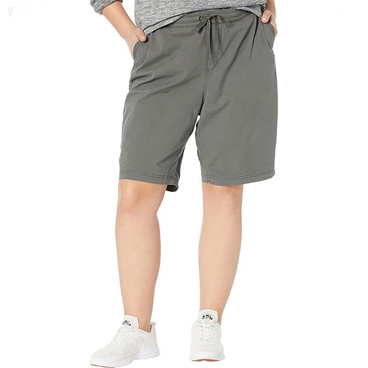 L.L.Bean Plus Size Ripstop Pull-On Shorts Dark Taupe ID-umDfaJFB - Click Image to Close