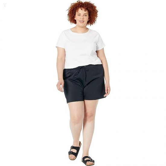 L.L.Bean Plus Size BeanSport Pull-On Shorts Black ID-reK8j71z