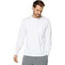 L.L.Bean Carefree Unshrinkable Tee with Pocket Long Sleeve White ID-BExiAkWP