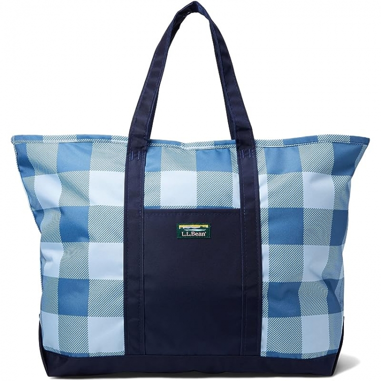 L.L.Bean Everyday Lightweight Tote Plaid Large Moonlight Blue Buffalo ID-6gKiWpYc - Click Image to Close
