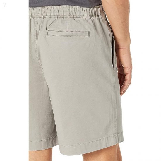 L.L.Bean Lakewashed Stretch Pull-On Khaki Shorts Mineral Gray ID-Ea6QK37s