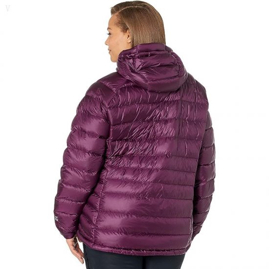 L.L.Bean Plus Size Ultralight 850 Down Hooded Jacket Royal Plum ID-R0W5G4PJ