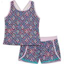 L.L.Bean Watersports Swim Tankini Shorts (Big Kids) Rich Purple Geo ID-maYfcYnH