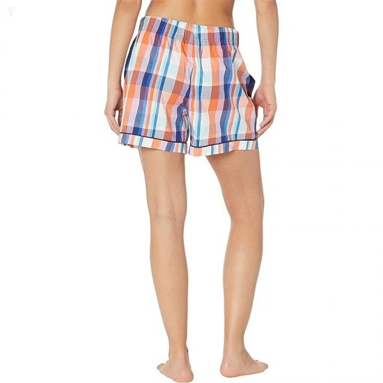 L.L.Bean Springtime Sleep Pajama Shorts Set Daylily Plaid ID-D0ohNxN0