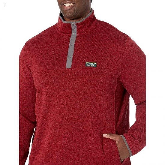 L.L.Bean Sweater Fleece Pullover - Tall Mountain Red ID-Bv5tDt3i