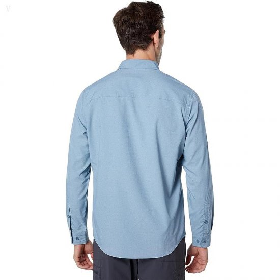 L.L.Bean No Fly Zone Shirt Long Sleeve Slate ID-mw1jhE0x