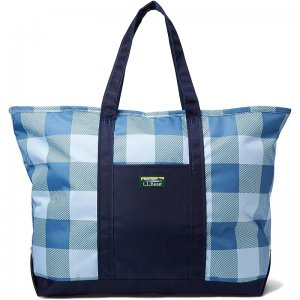 L.L.Bean Everyday Lightweight Tote Plaid Large Moonlight Blue Buffalo ID-6gKiWpYc