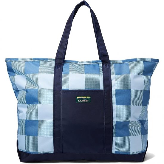 L.L.Bean Everyday Lightweight Tote Plaid Large Moonlight Blue Buffalo ID-6gKiWpYc
