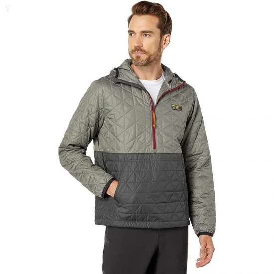 L.L.Bean Katahdin Insulated Pullover Color-Block Graphite/Shale Gray ID-sDEW4GZY