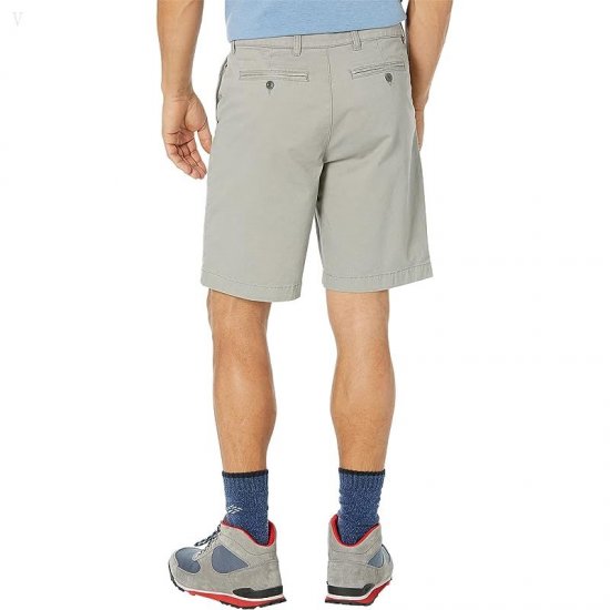 L.L.Bean Lakewashed Stretch Khaki Standard Fit Shorts Mineral Gray ID-pT1tJH1g