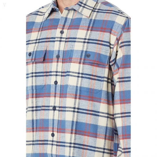 L.L.Bean Chamois Shirt Plaid Regular Bayside Blue ID-YnInqs1r