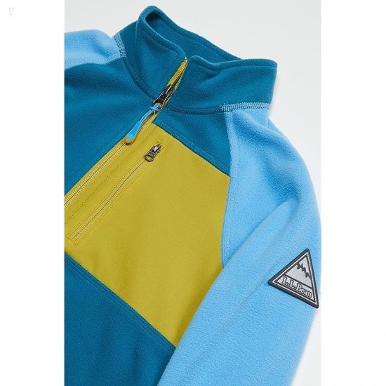 L.L.Bean Fitness Fleece 1/4 Zip (Little Kids) Mallard Teal/Cool Blue ID-ysZN6iMj