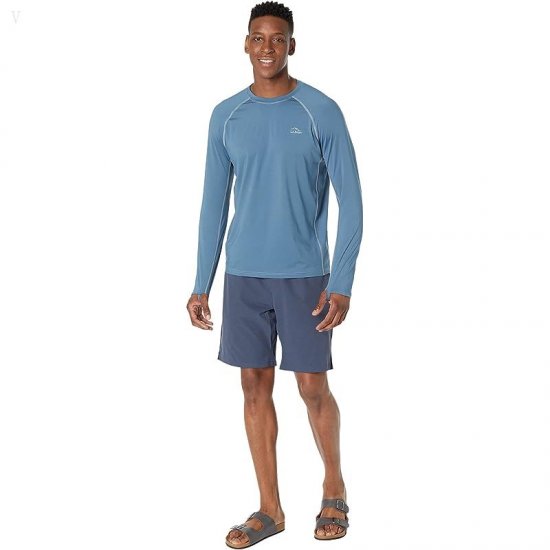L.L.Bean Swift River Cooling Rashguard Regular Iron Blue ID-DPuiZEbI