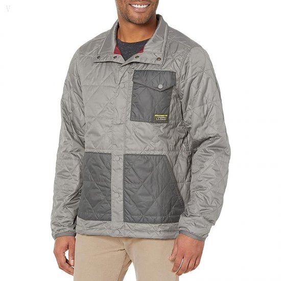 L.L.Bean Katahdin Insulated Shirt Jacket Regular Graphite/Shale Gray ID-aIJnNKiV