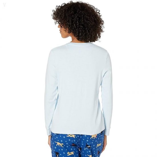 L.L.Bean Cozy Pajama Set Print Bright Blue Dog ID-acIJ8ZBb