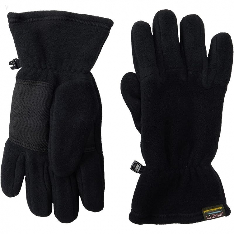 L.L.Bean Mountain Classic Fleece Gloves Black ID-8W3APaL6 - Click Image to Close