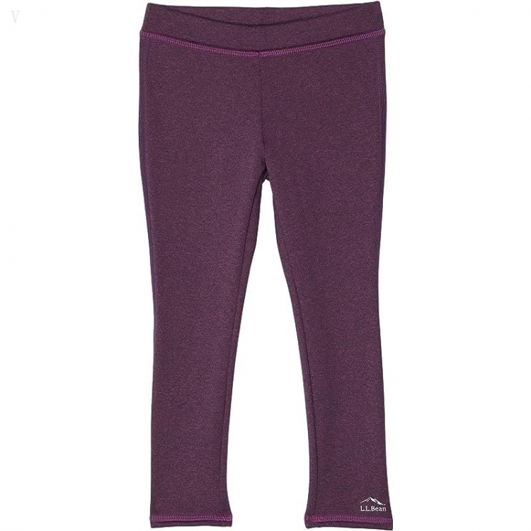 L.L.Bean Mountain Fleece Leggings II (Little Kids) Plum Grape Heather ID-Vc1d1khc - Click Image to Close