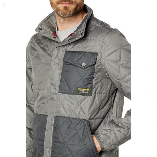 L.L.Bean Katahdin Insulated Shirt Jacket Regular Graphite/Shale Gray ID-aIJnNKiV