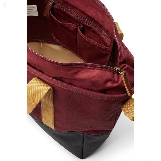 L.L.Bean Nor\'Easter Tote Bag Classic Navy/Burgundy/Canyon Khaki ID-EEPbr6xu
