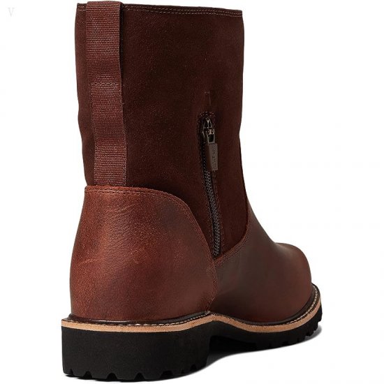 L.L.Bean Rugged Cozy Boot Mid Roll Down Russet Brown ID-V5Zgtdd9