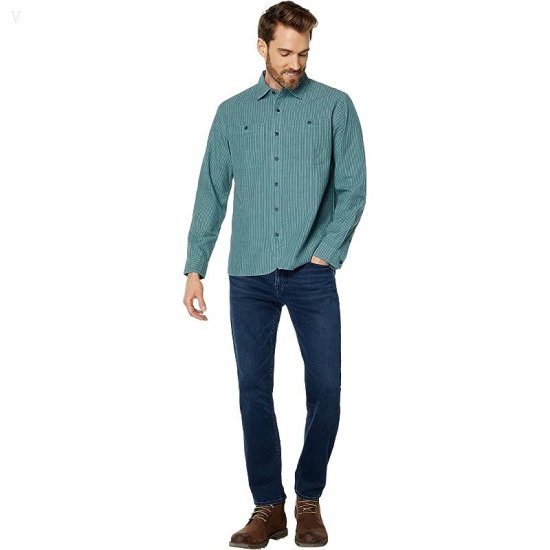 L.L.Bean Signature Indigo Cotton Shirt Regular Sea Pine ID-hrgsJJC6