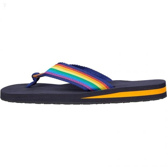 L.L.Bean Classic Maine Isle Flip-Flop 3 Motif Rainbow Stripe/Indigo Ink ID-q4C8LHvi
