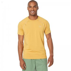 L.L.Bean Swift River Cooling Sun Shirt Short Sleeve Regular Warm Gold ID-k4xX21zR