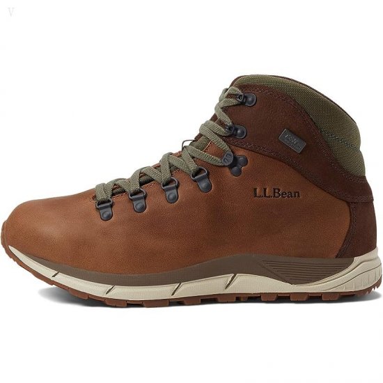 L.L.Bean Alpine Hiking Sneaker Leather Maple Brown/Dark Earth ID-qK9NbF8h