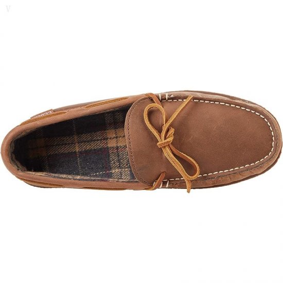 L.L.Bean Hand Sewn Slippers Flannel-Lined Acorn ID-vY7KhXtg