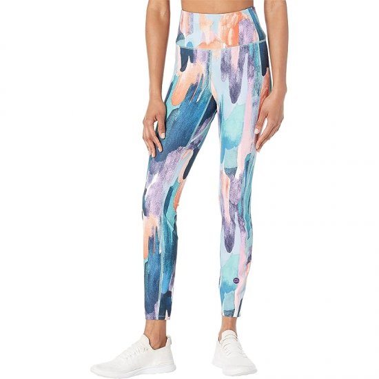 L.L.Bean Everyday Performance High-Rise 7/8 Leggings Prepare For Print Carbon Navy Paintbrush Camo ID-hGkIC0Zh