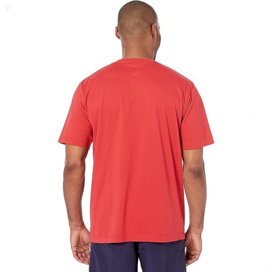 L.L.Bean Carefree Unshrinkable Tee without Pocket Short Sleeve Logo Maritime Red/Script Logo ID-kFlvhSu2