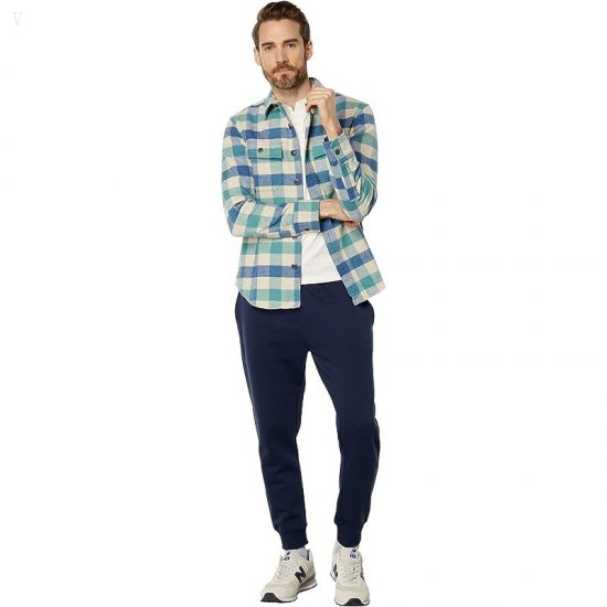L.L.Bean Signature Chamois Print Moonlight Blue Plaid ID-rGqOnw5V