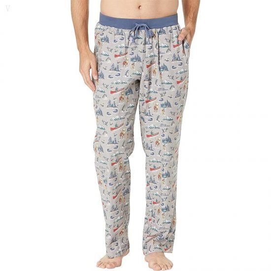 L.L.Bean Camp Pajamas Set Regular Vintage Indigo ID-ynxiGX3t