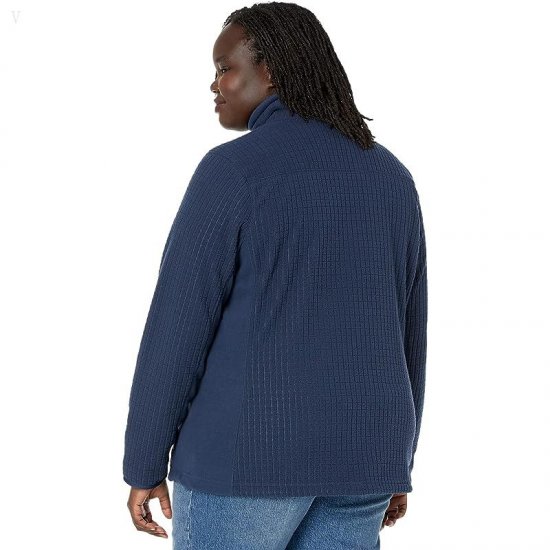 L.L.Bean Plus Size Mountain Classic Windproof Fleece Jacket Nautical Navy ID-zUNlK8vq