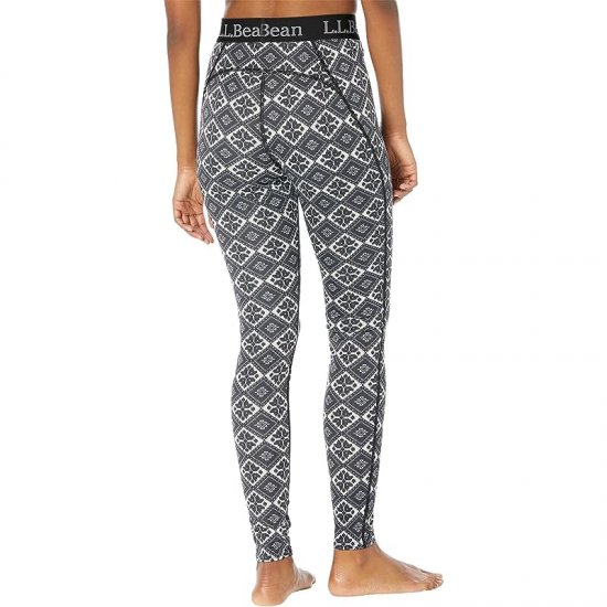 L.L.Bean Lightweight Base Layer Pants Print Dark Black Scandinavian Print ID-yMVdKRLa