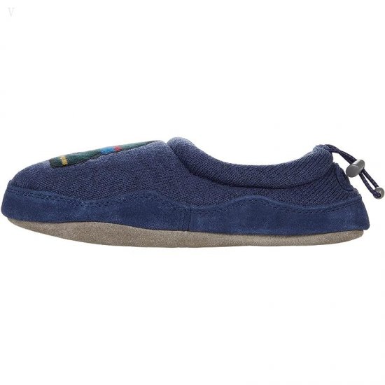 L.L.Bean Sweater Fleece Slipper Motif (Toddler/Little Kid/Big Kid) Bright Navy Polar Bear ID-d0XuFSPu