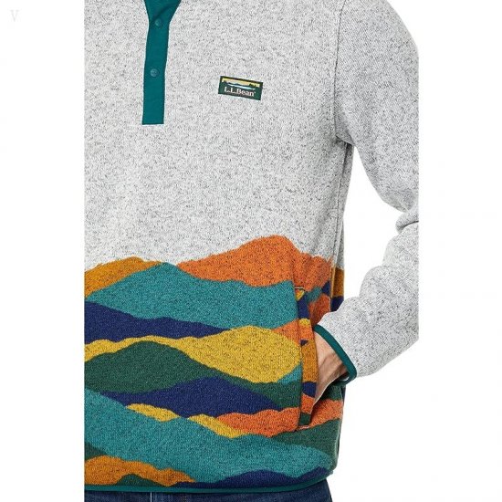 L.L.Bean Sweater Fleece Pullover Printed Landscape ID-RdwJZ0os