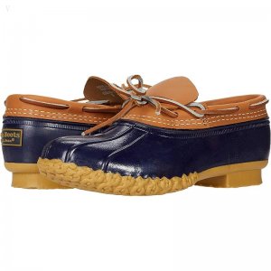 L.L.Bean Bean Boots Rubber Moc Tan/Navy ID-MYRe99Jv