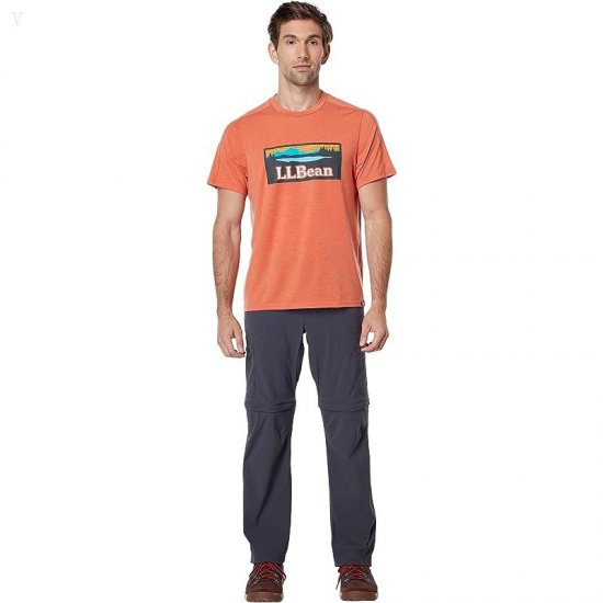 L.L.Bean Everyday SunSmart Tee Short Sleeve Graphic Terra-Cotta/Logo ID-OljoJbhw